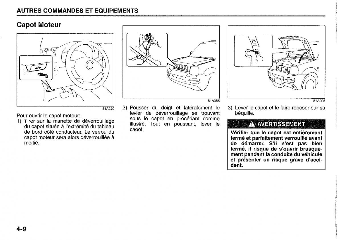 Suzuki Jimny manuel du proprietaire / page 82