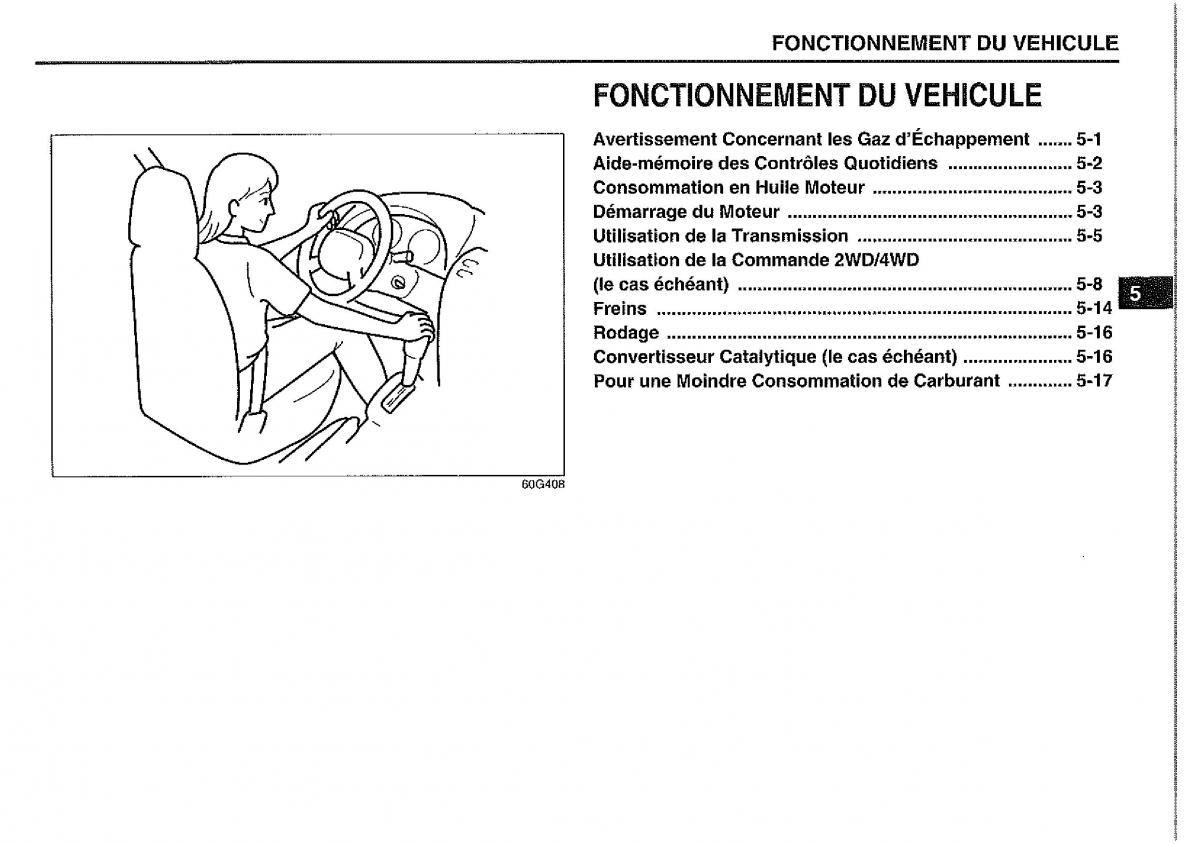 manual  Suzuki Jimny manuel du proprietaire / page 87