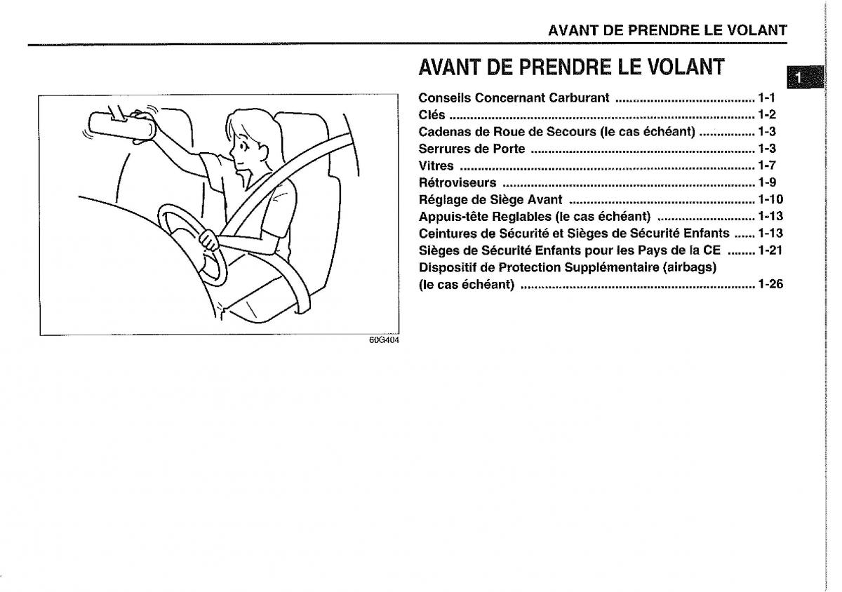 manual  Suzuki Jimny manuel du proprietaire / page 9
