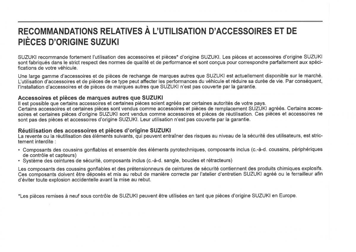 manual  Suzuki SX4 manuel du proprietaire / page 6