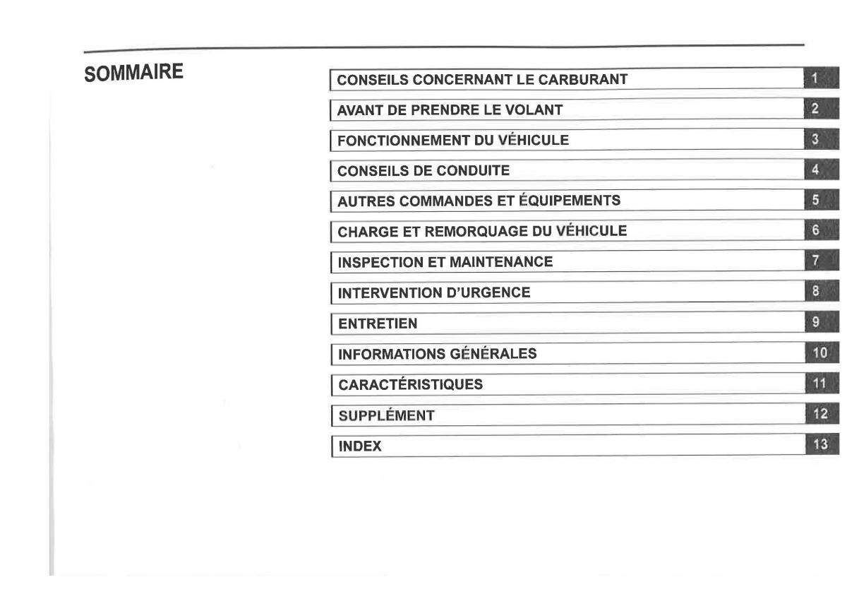 manual  Suzuki SX4 manuel du proprietaire / page 9