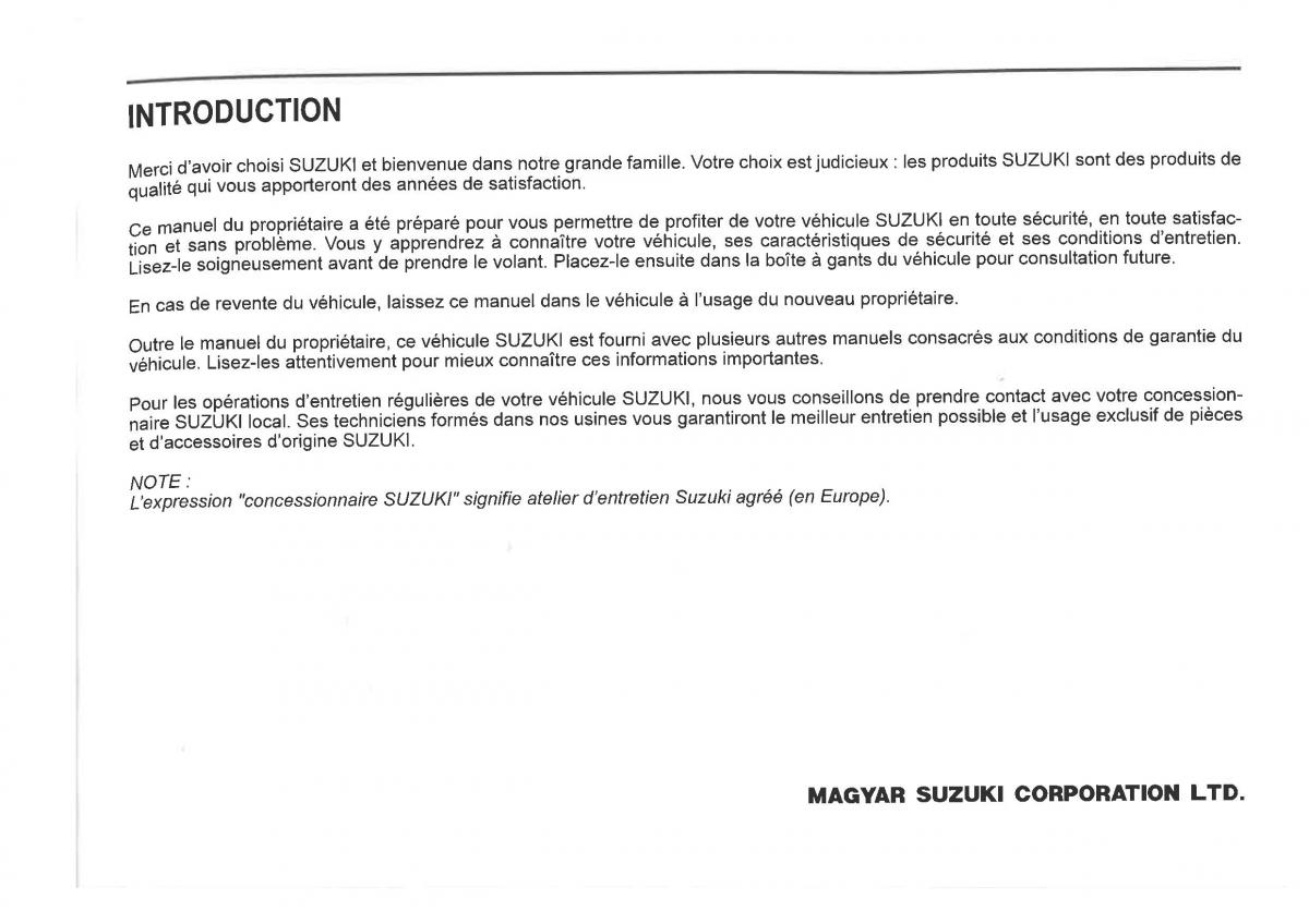 manual  Suzuki SX4 manuel du proprietaire / page 5