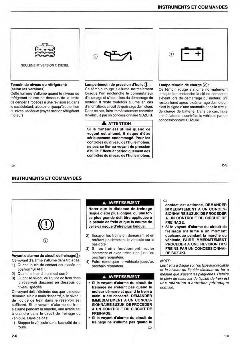 Suzuki Samurai manuel du proprietaire / page 14