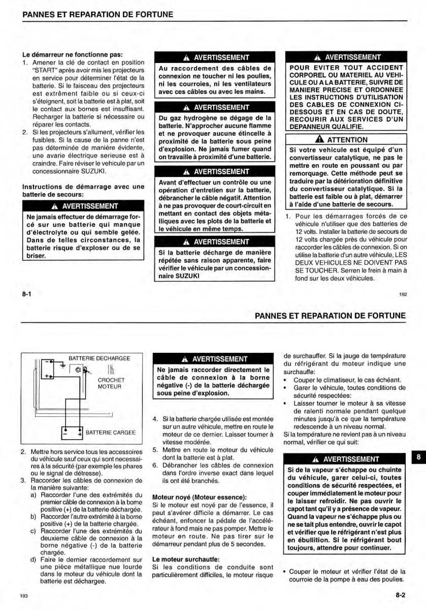 Suzuki Samurai manuel du proprietaire / page 47