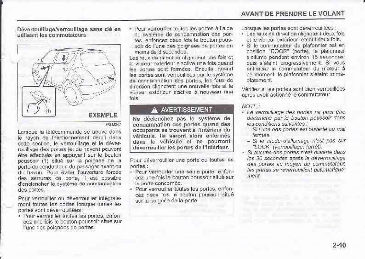 Suzuki Swift IV 4 manuel du proprietaire / page 27