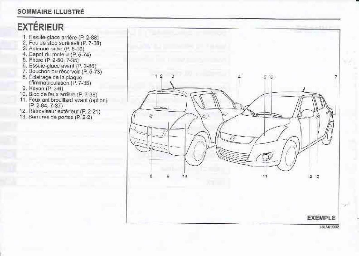 Suzuki Swift IV 4 manuel du proprietaire / page 9