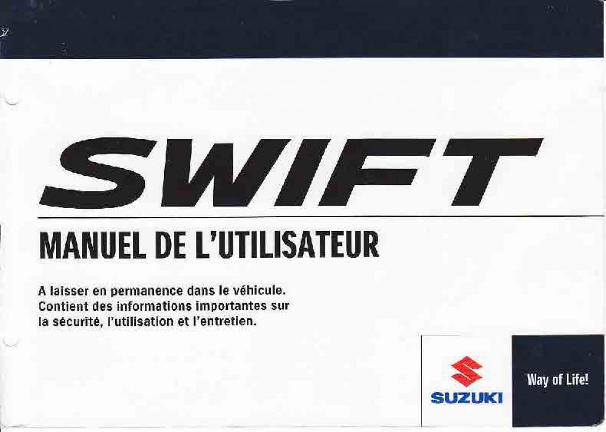 Suzuki Swift IV 4 manuel du proprietaire / page 1