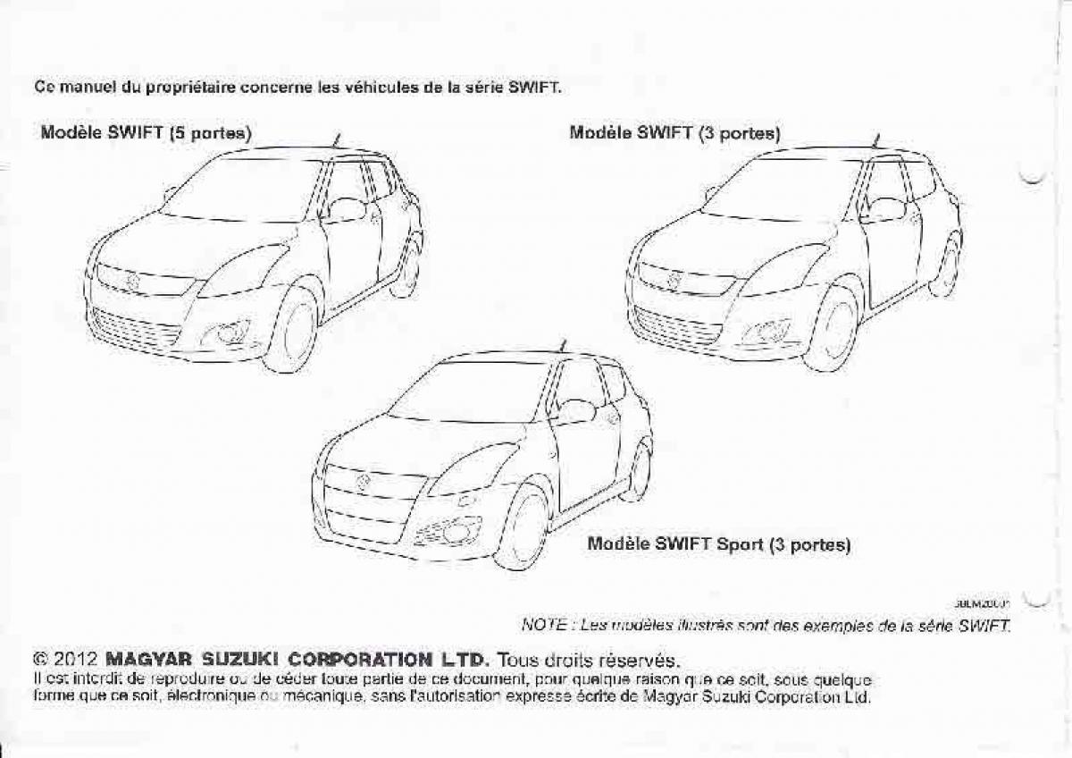 Suzuki Swift IV 4 manuel du proprietaire / page 2