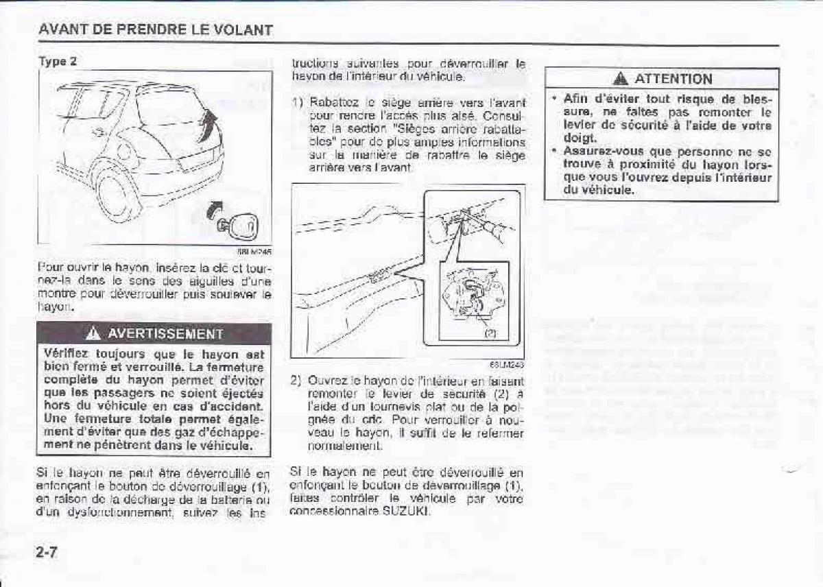 Suzuki Swift IV 4 manuel du proprietaire / page 24