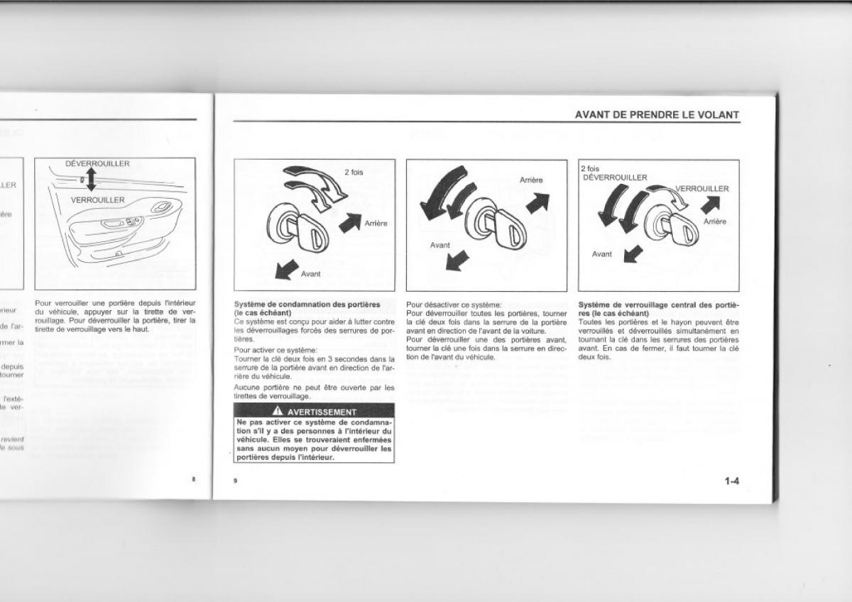Suzuki Wagon R manuel du proprietaire / page 6