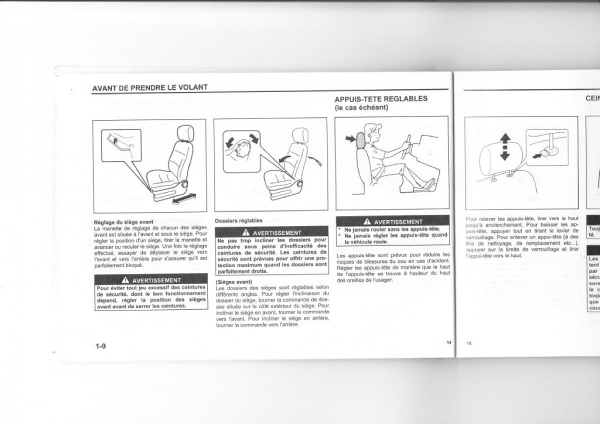 Suzuki Wagon R manuel du proprietaire / page 10
