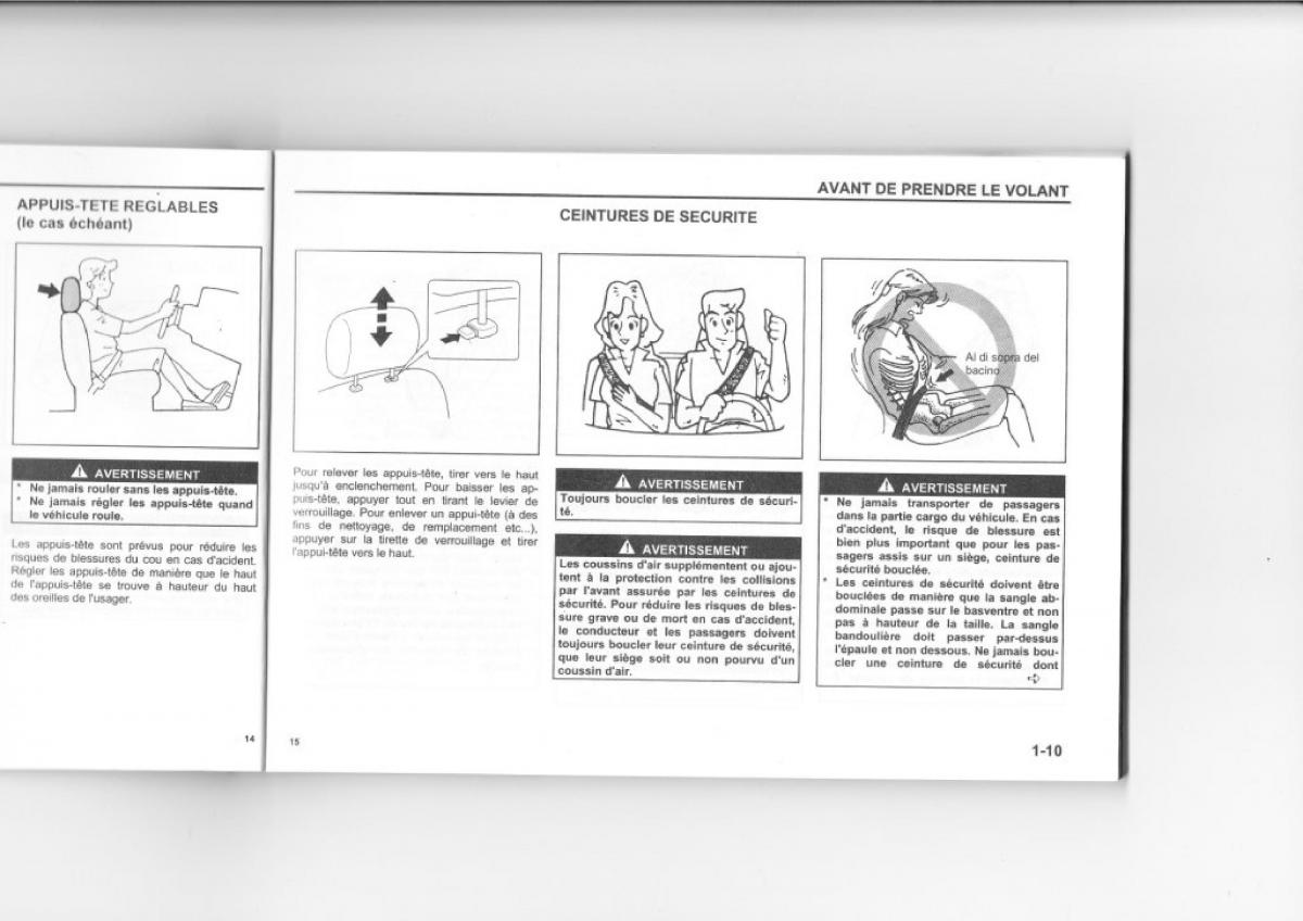 Suzuki Wagon R manuel du proprietaire / page 11