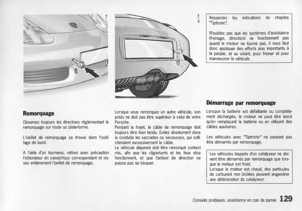 Porsche Boxster 986 manuel du proprietaire / page 131