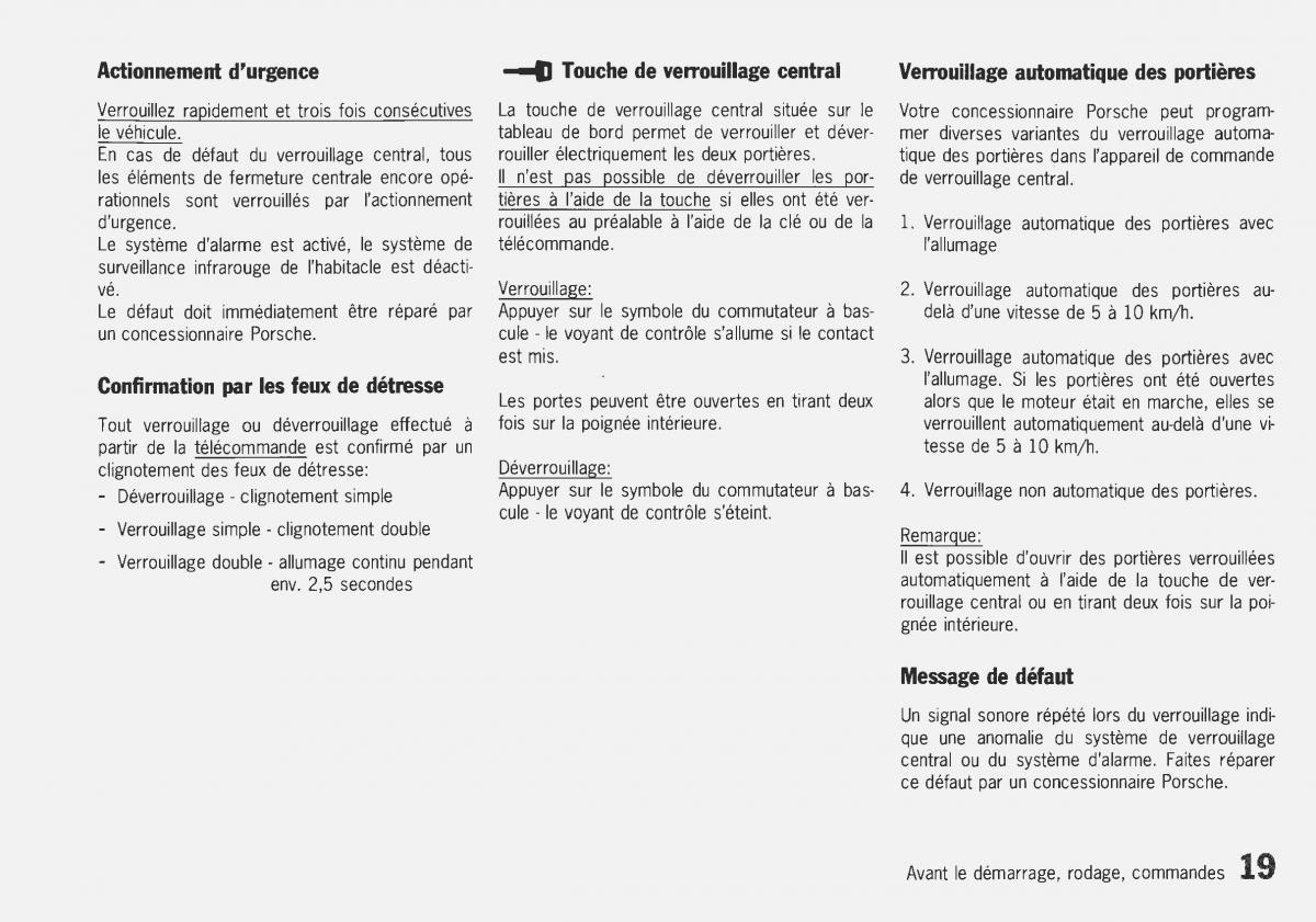 manual  Porsche Boxster 986 manuel du proprietaire / page 21