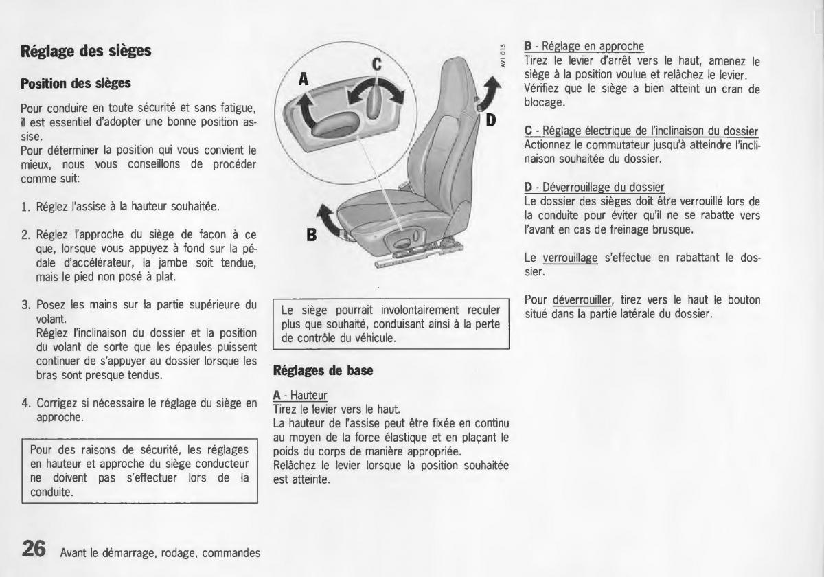 Porsche Boxster 986 manuel du proprietaire / page 28
