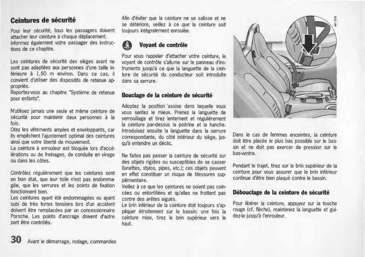 Porsche Boxster 986 manuel du proprietaire / page 32