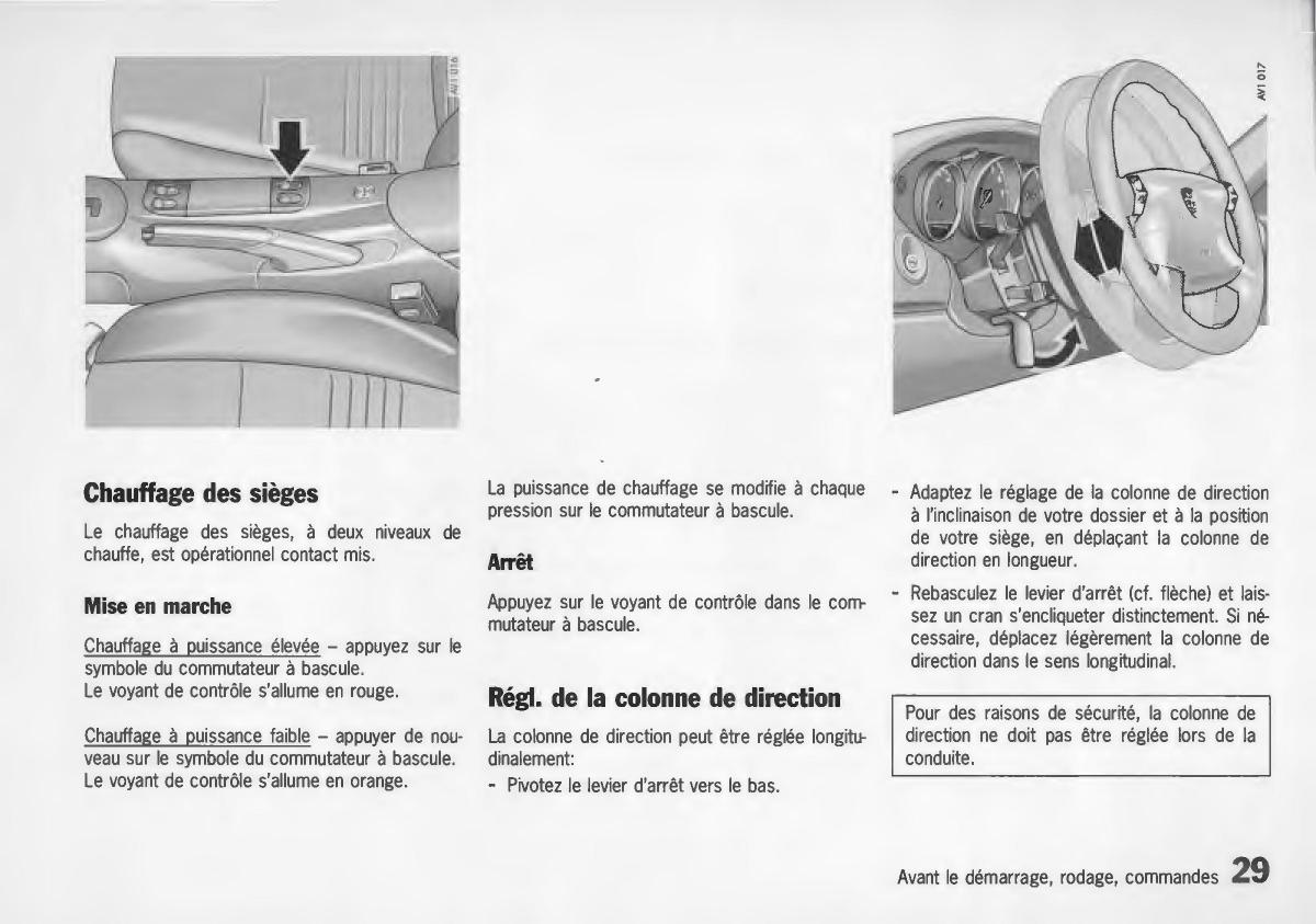 Porsche Boxster 986 manuel du proprietaire / page 31