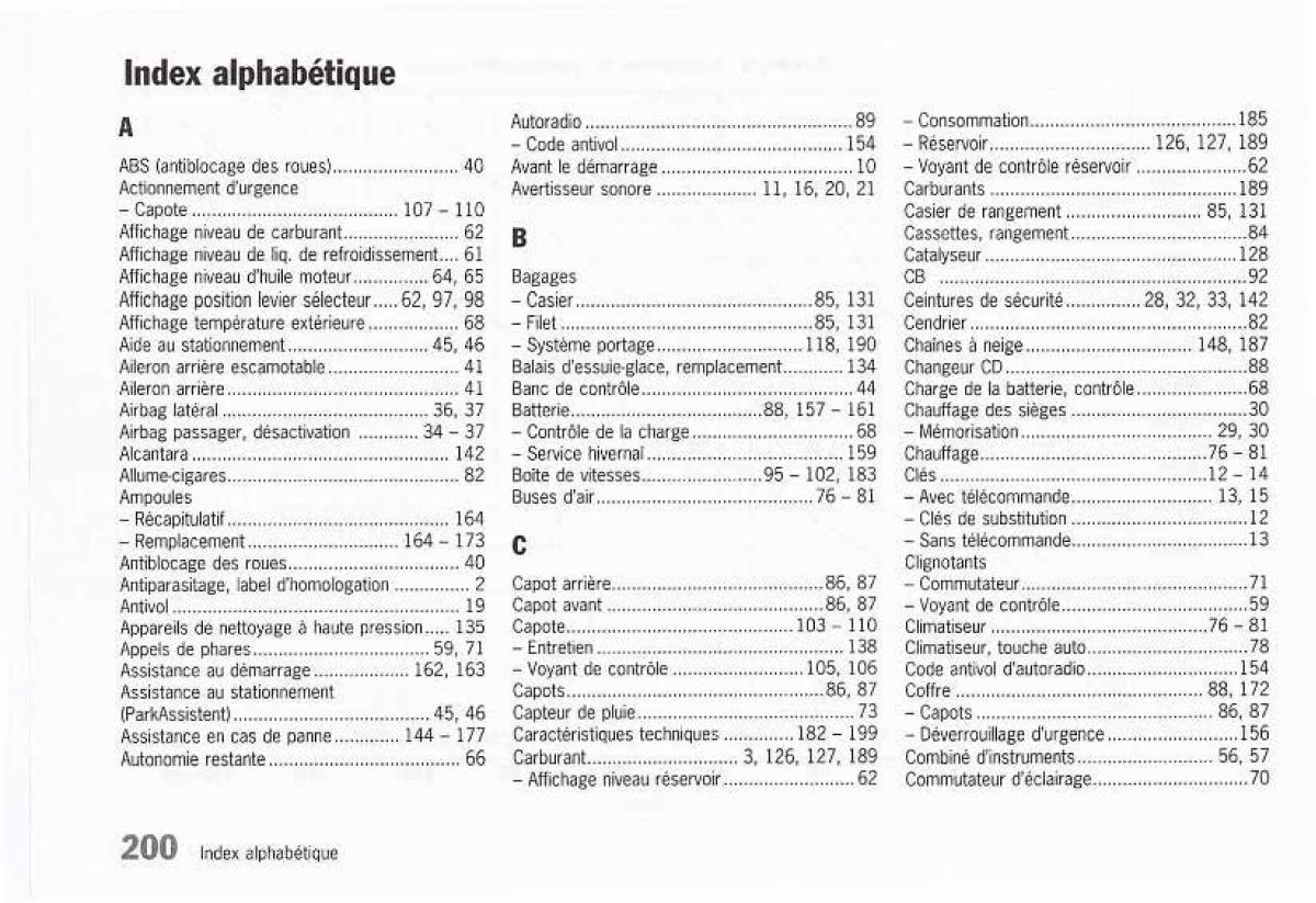Porsche Boxster 986 FL manuel du proprietaire / page 202