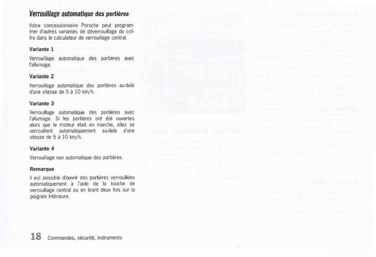 manual  Porsche Boxster 986 FL manuel du proprietaire / page 21