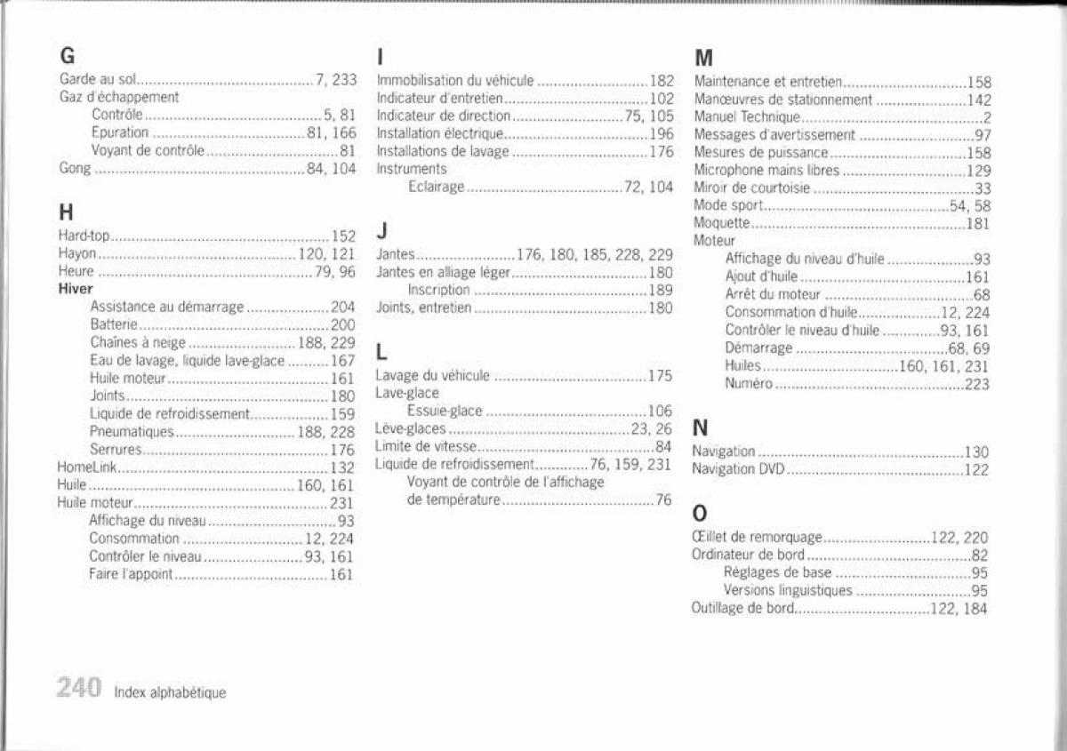Porsche Boxster 987 manuel du proprietaire / page 232