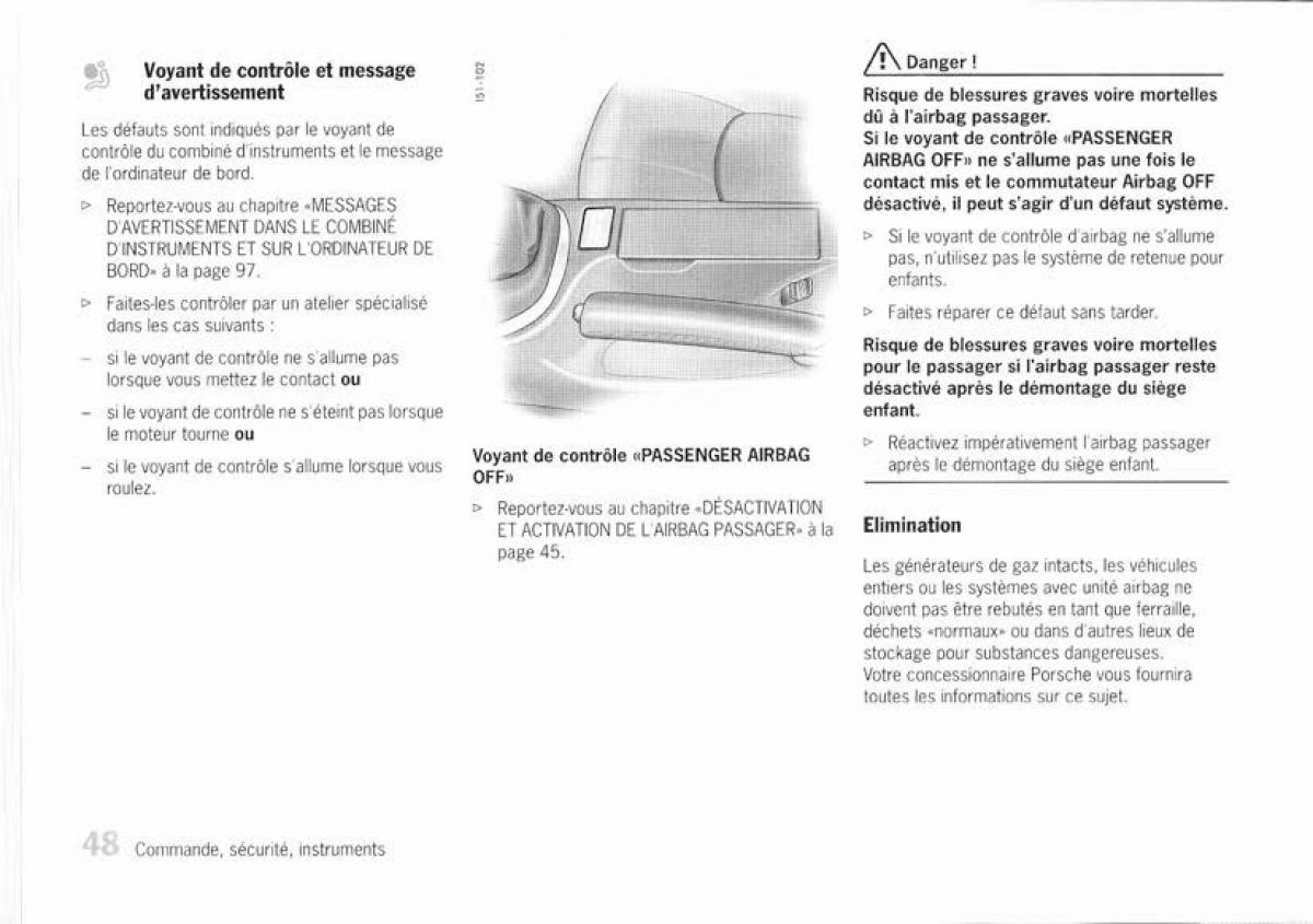 Porsche Boxster 987 manuel du proprietaire / page 42