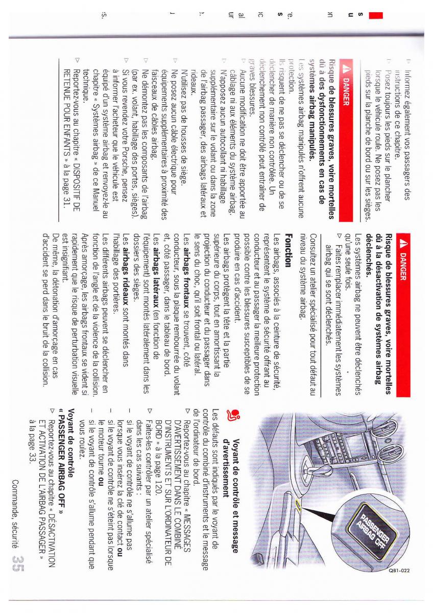 Porsche Boxster 987 FL manuel du proprietaire / page 36