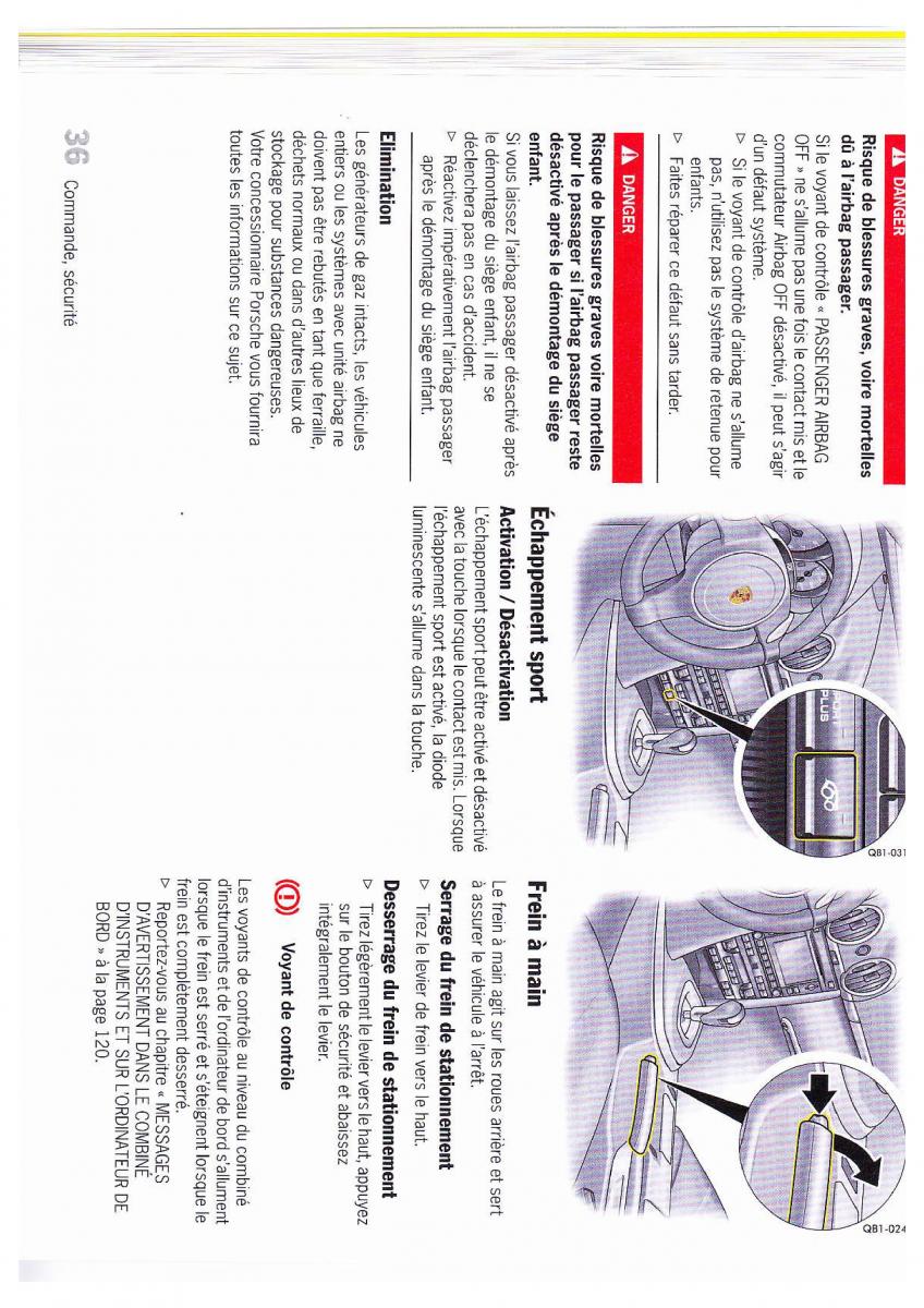 Porsche Boxster 987 FL manuel du proprietaire / page 37