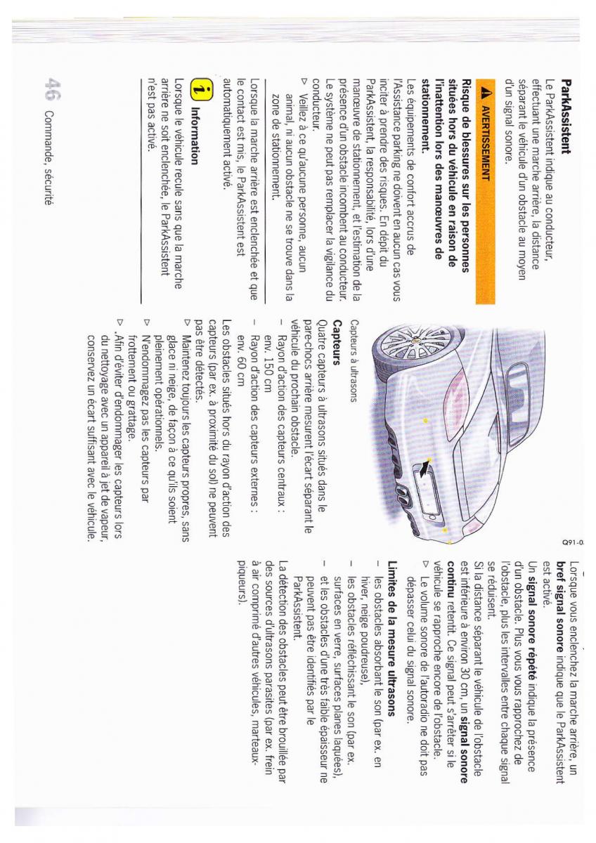 Porsche Boxster 987 FL manuel du proprietaire / page 47