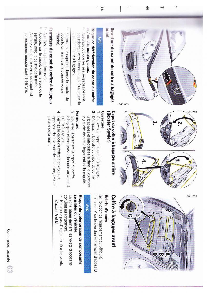 Porsche Boxster 987 FL manuel du proprietaire / page 62