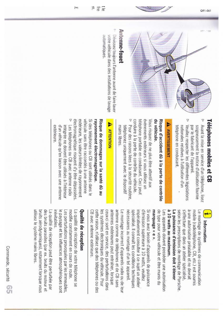 Porsche Boxster 987 FL manuel du proprietaire / page 65