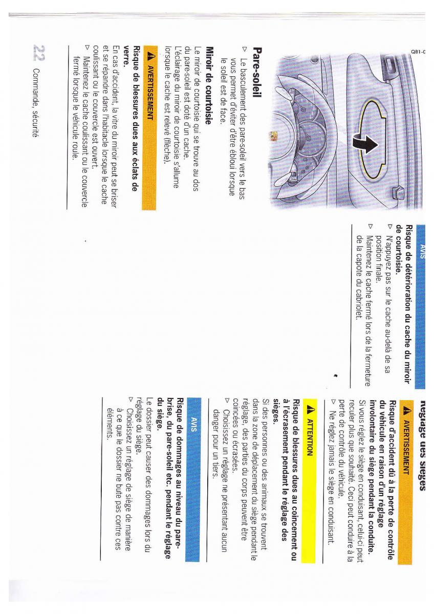 Porsche Boxster 987 FL manuel du proprietaire / page 23