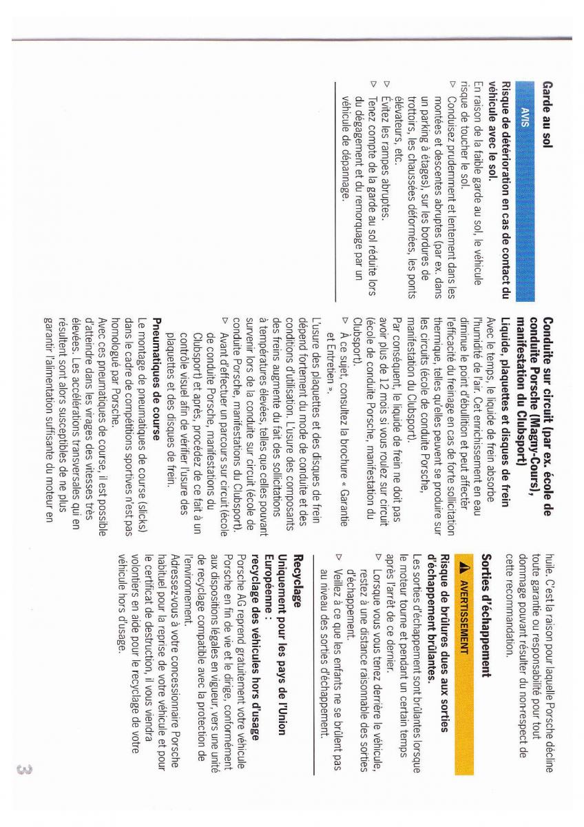 Porsche Boxster 987 FL manuel du proprietaire / page 4