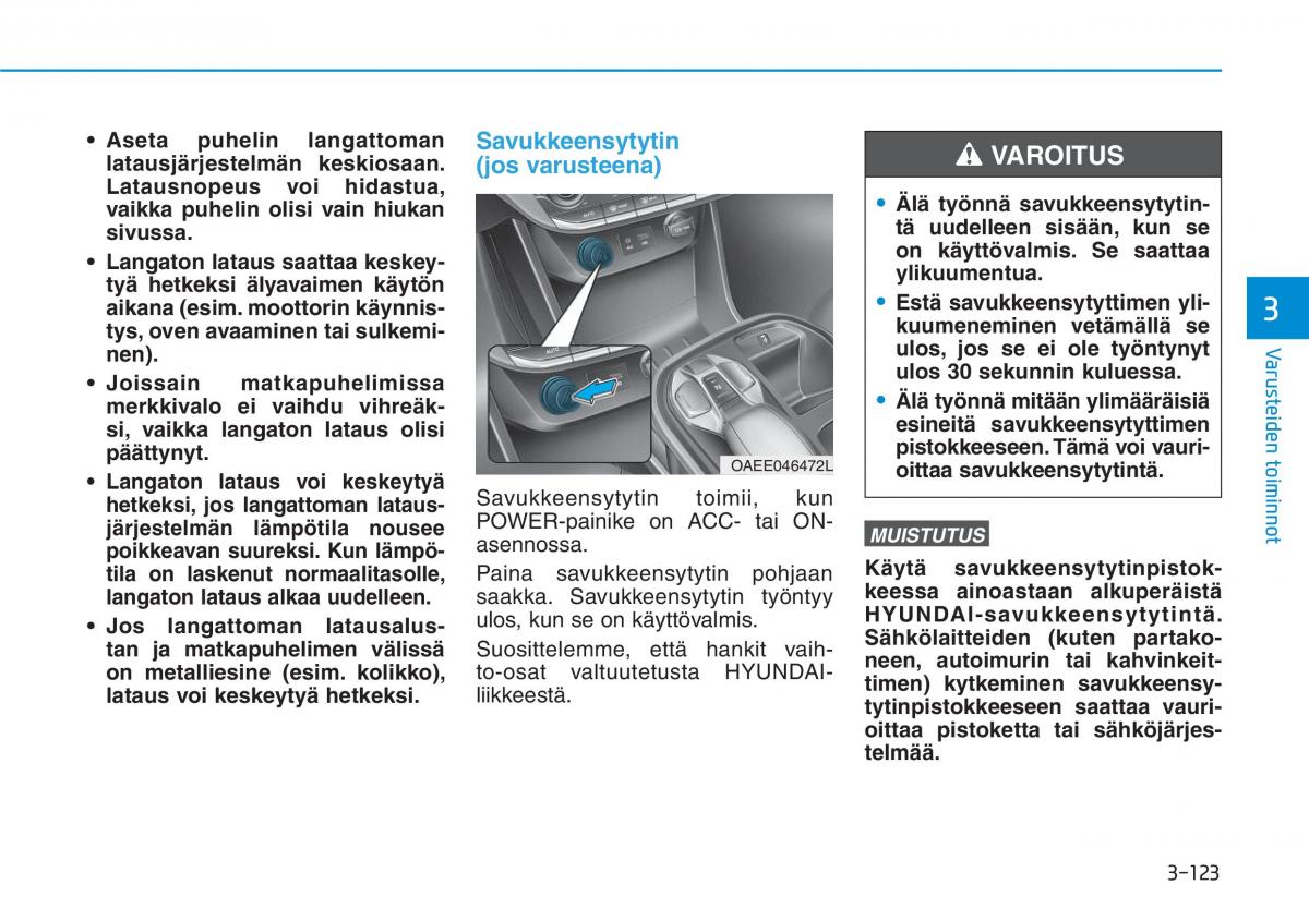 Hyundai Ioniq Electric omistajan kasikirja / page 292