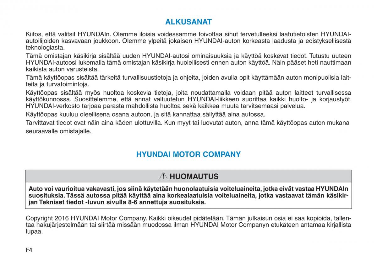 Hyundai Ioniq Electric omistajan kasikirja / page 4