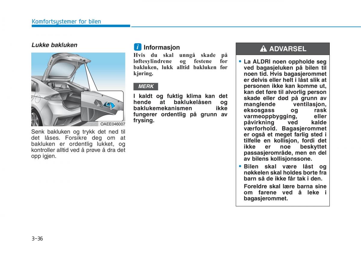 Hyundai Ioniq Electric bruksanvisningen / page 181