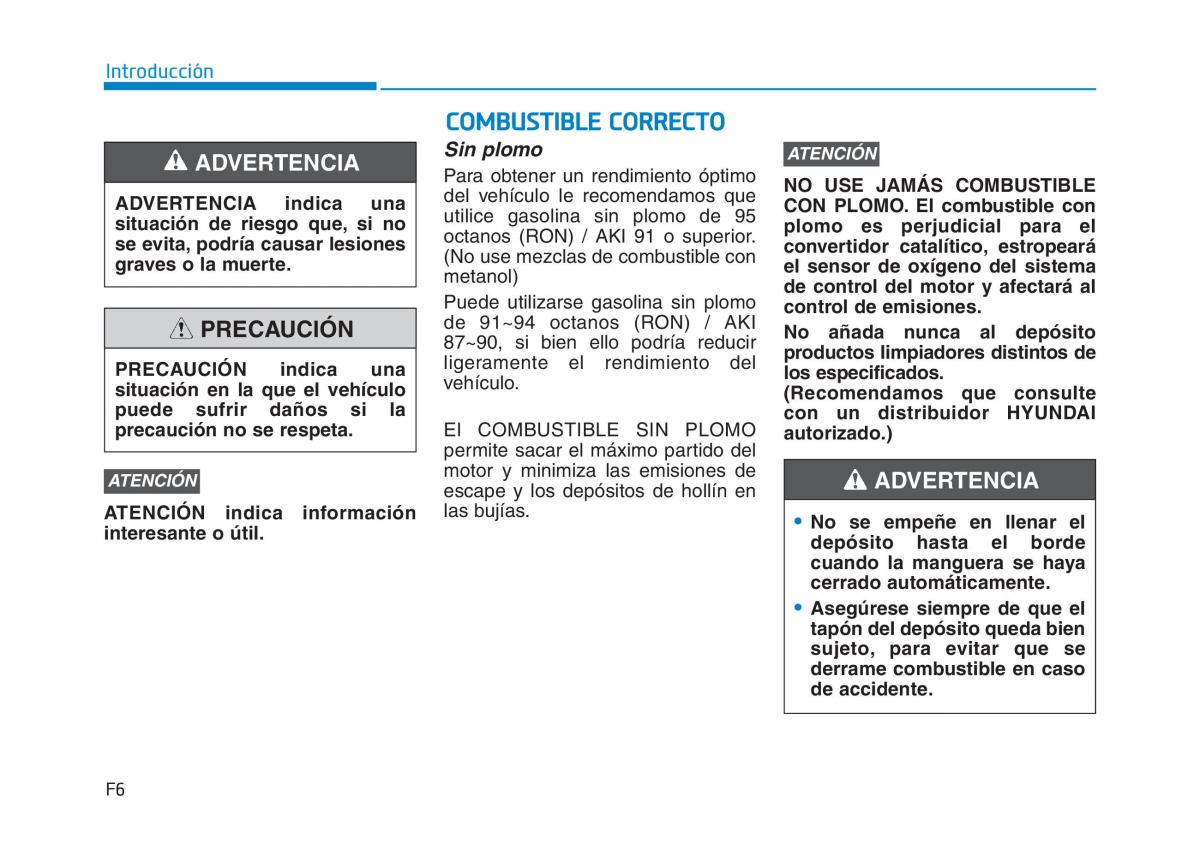 Hyundai Ioniq Hybrid manual del propietario / page 6