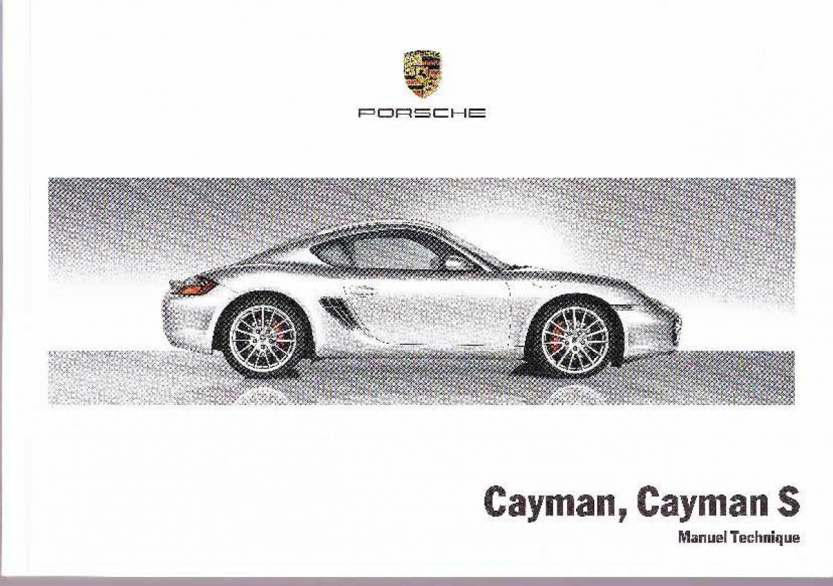 Porsche Cayman 987c manuel du proprietaire / page 1