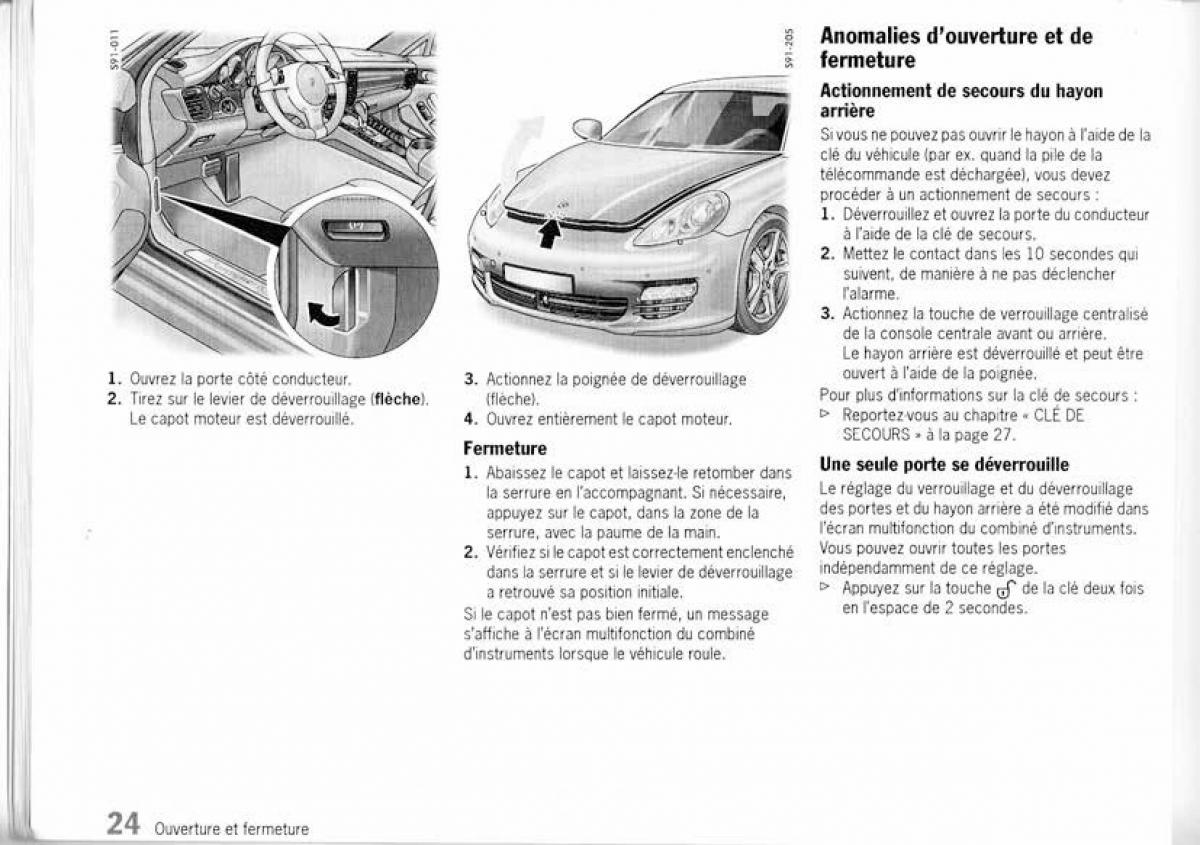 Porsche Panamera I 1 manuel du proprietaire / page 23