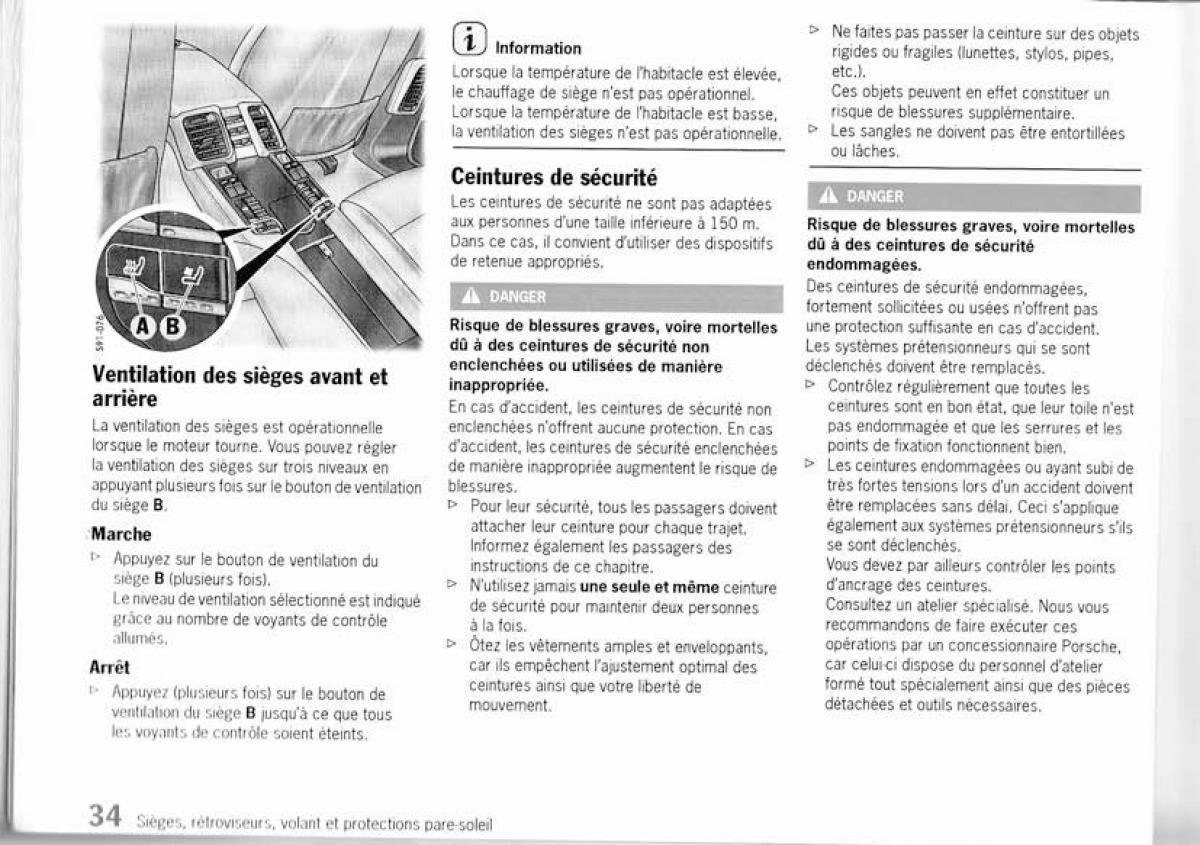 Porsche Panamera I 1 manuel du proprietaire / page 34