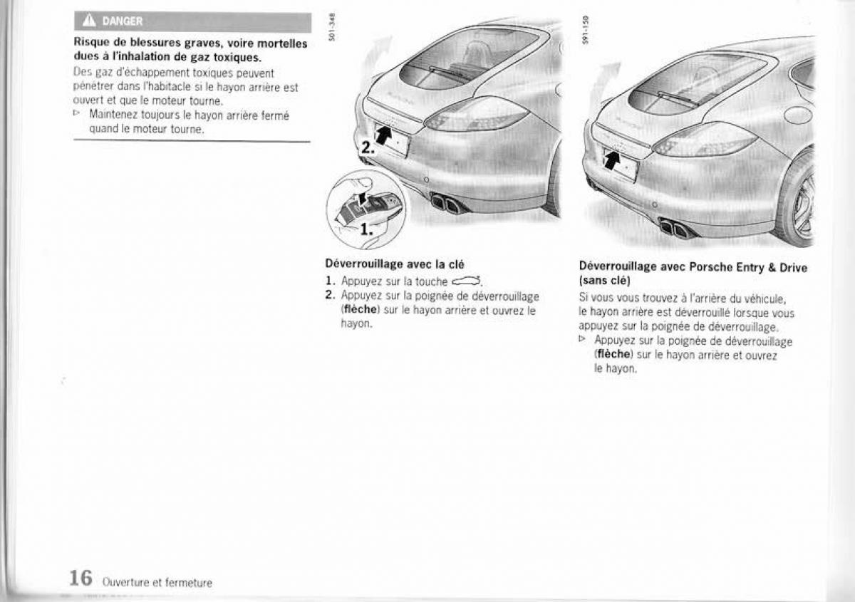 Porsche Panamera I 1 manuel du proprietaire / page 15