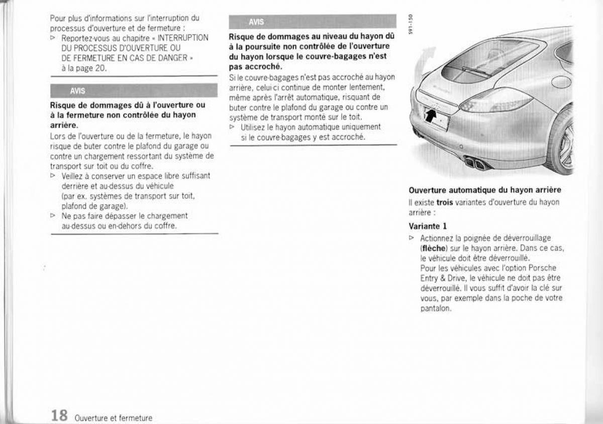 Porsche Panamera I 1 manuel du proprietaire / page 17