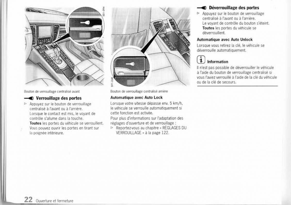 Porsche Panamera I 1 manuel du proprietaire / page 21