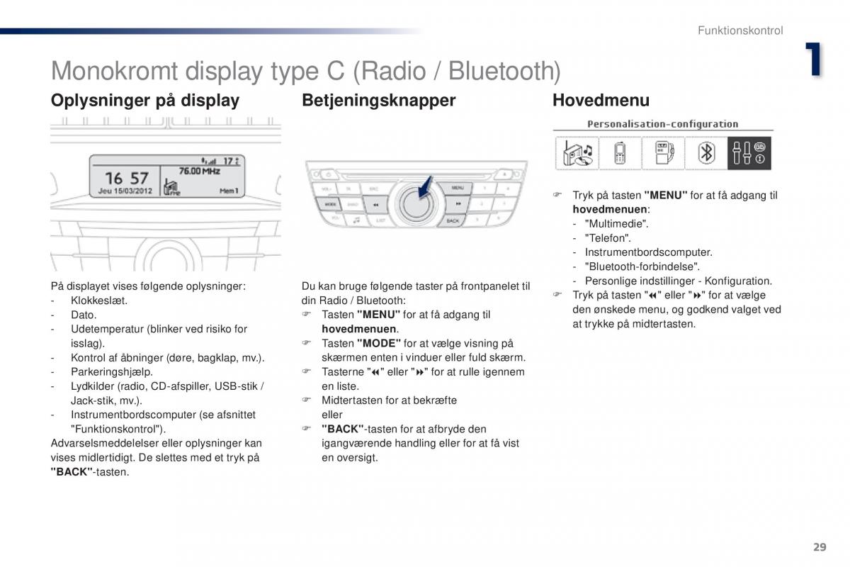 Peugeot 301 Bilens instruktionsbog / page 31