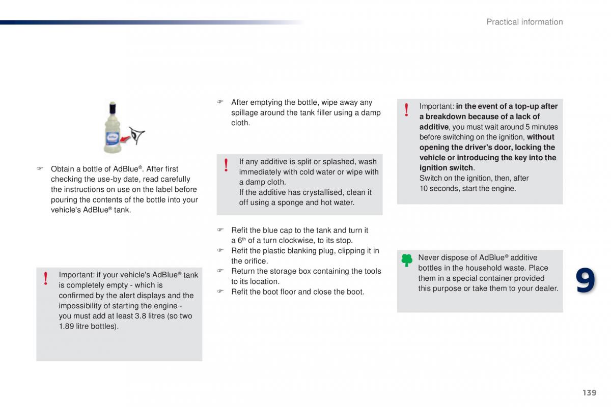 Peugeot 301 owners manual / page 141