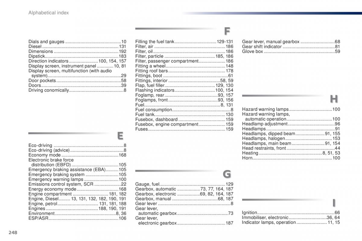 Peugeot 301 owners manual / page 250