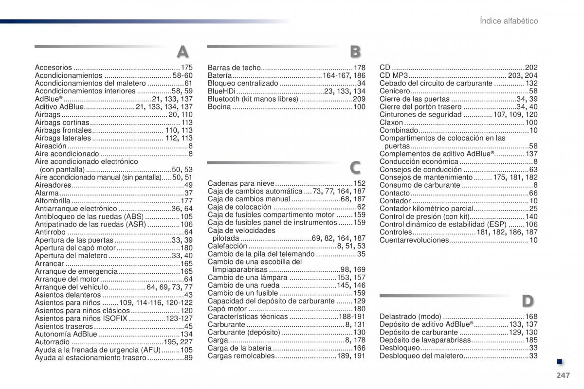 Peugeot 301 manual del propietario / page 249