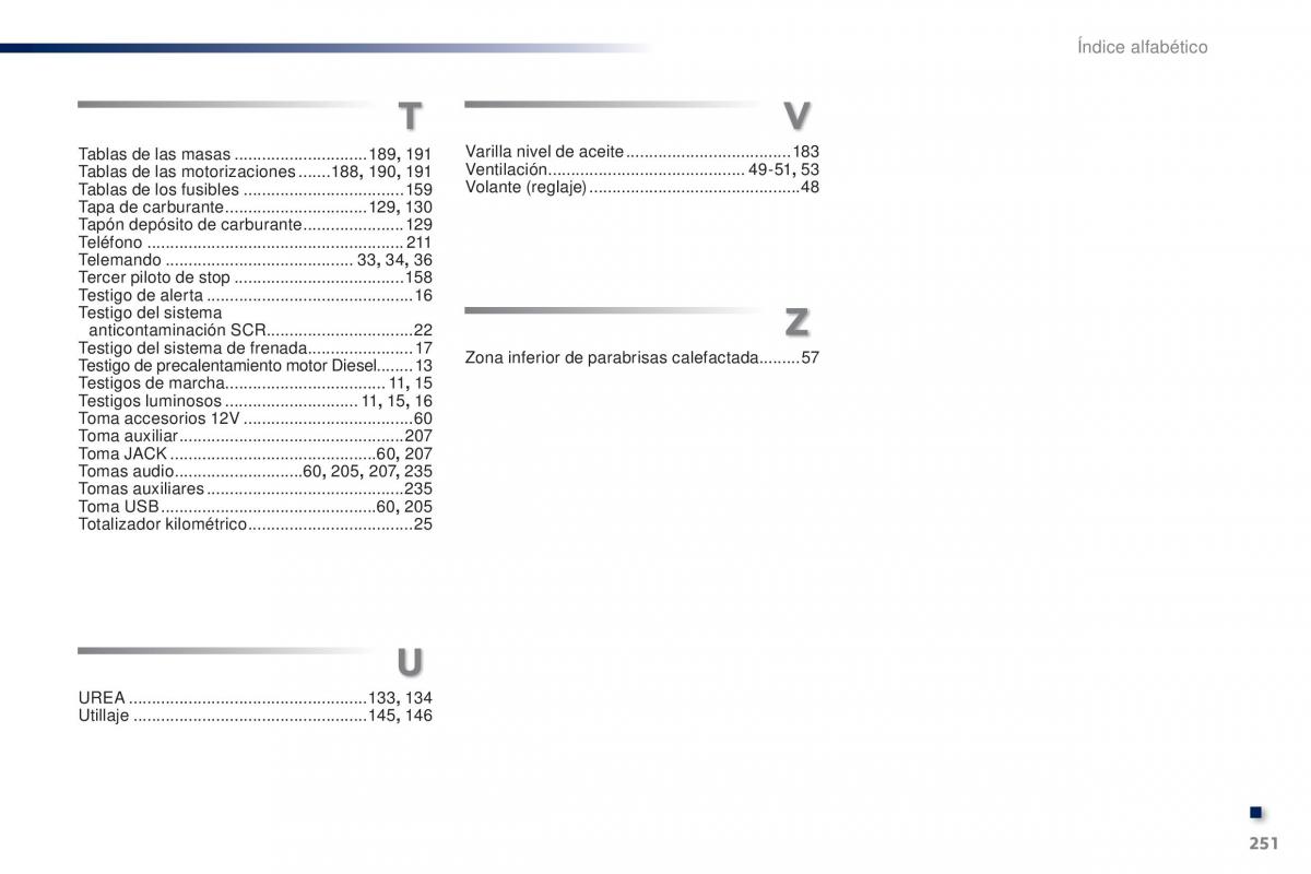 Peugeot 301 manual del propietario / page 253
