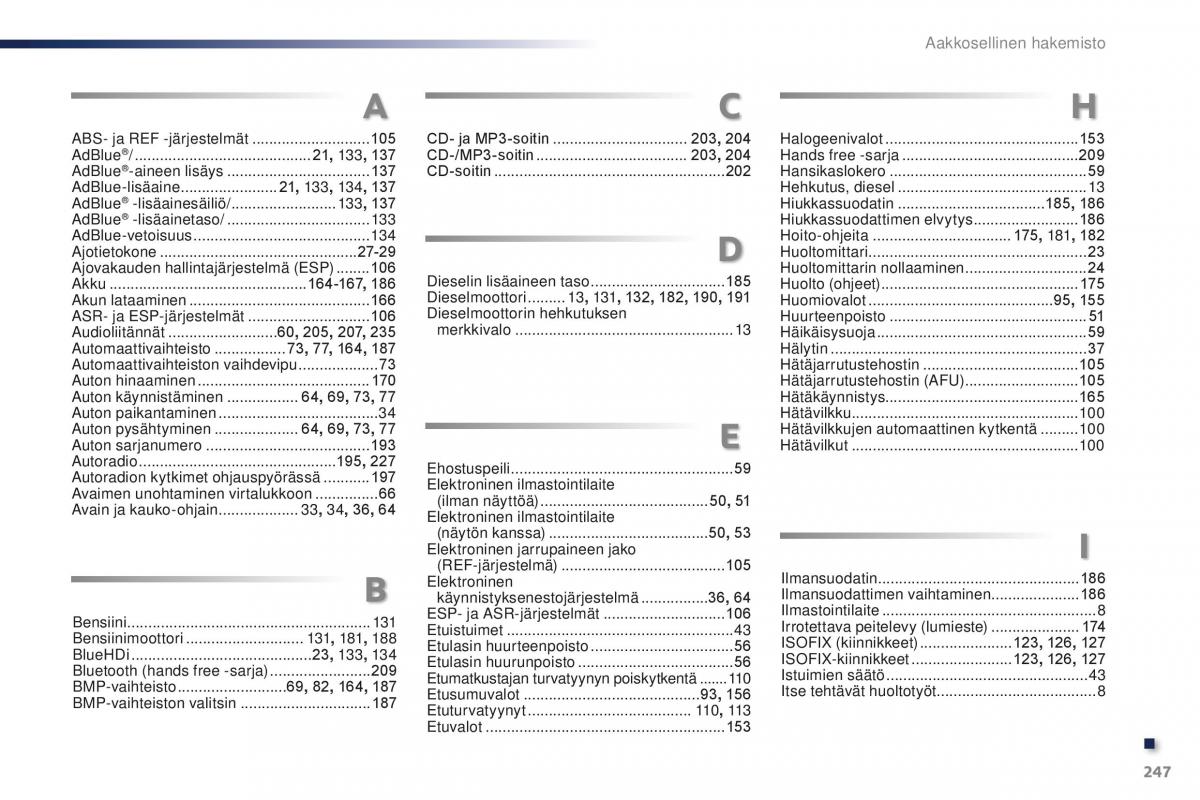 Peugeot 301 omistajan kasikirja / page 249