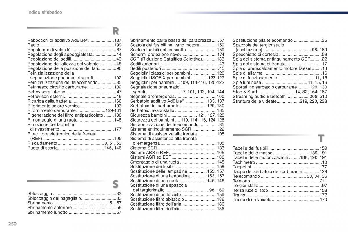 Peugeot 301 manuale del proprietario / page 252