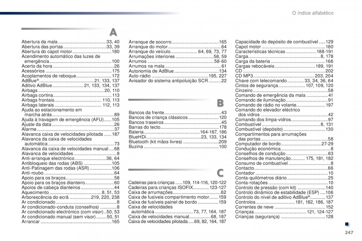 Peugeot 301 manual del propietario / page 249